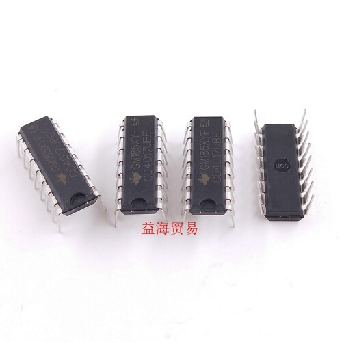 10个 CD4017 直插 CD4017BE 十进制计数器 直插DIP16 分配器 CD40