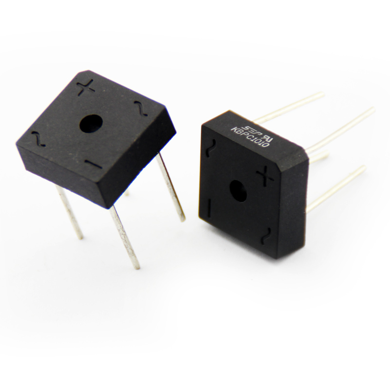 正方形整流桥 方桥 KBPC1010 直插4脚1000V10A 全新原装 黑色长脚