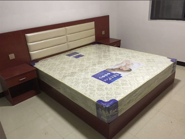 云南昆明宾馆快捷酒店家具床标间酒店套房家具板式床出租屋床