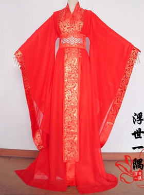 金红色万用古装 cosplay汉服 男女婚服喜服 天官赐福谢怜cos服