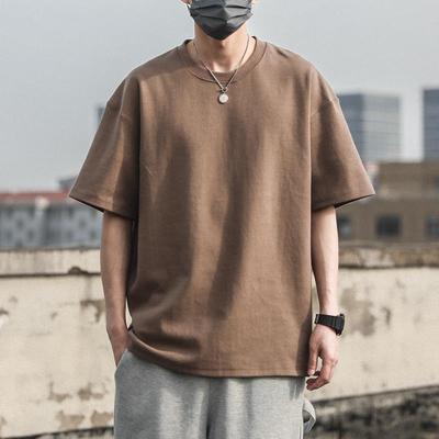 200g重磅纯棉美式短袖男