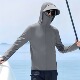 防晒衣男2025新款 户外运动凉感冰丝钓鱼防晒服防紫外线薄 透气夏季