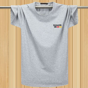 t恤运动体恤衫 棉短袖 宽松大码 汗衫 上衣服 夏季 圆领半袖 青年男士