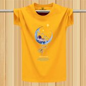 短袖 T恤男冰感透气宽松潮流印花学生衣服青少年夏季 男装 新款 汗衫