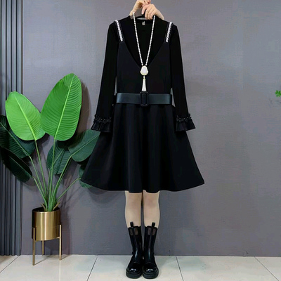 吊带连衣裙百搭打底衫大码女装