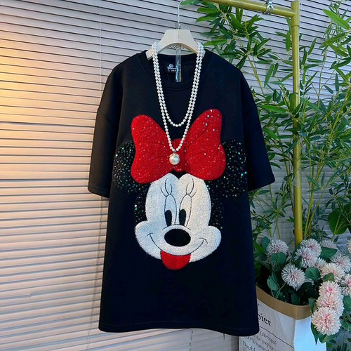 卡通减龄设计感宽松T恤短袖衫新