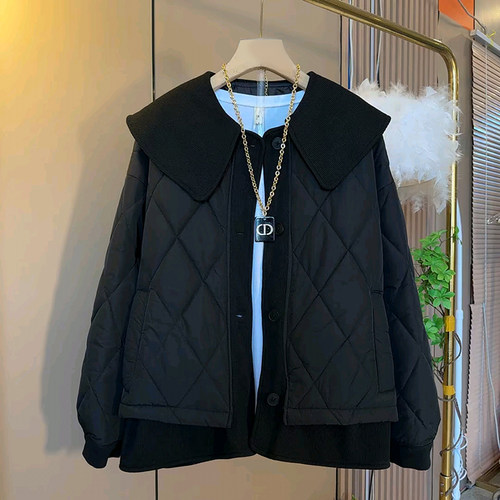 时尚娃娃领韩版洋气棉服外套