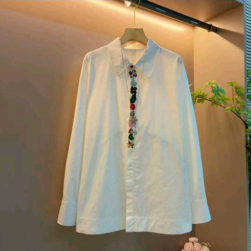 2026春新款韩版气质显瘦文艺扣衬衫减龄内搭大码女装胖mm百搭上衣,女装/女士精品,大码内搭,淘宝优惠券,粉丝福利购,淘宝优惠卷