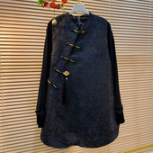 女装 胖妹妹无袖 早春新款 大码 新中式 国风套装 中长款 上衣打底两件套