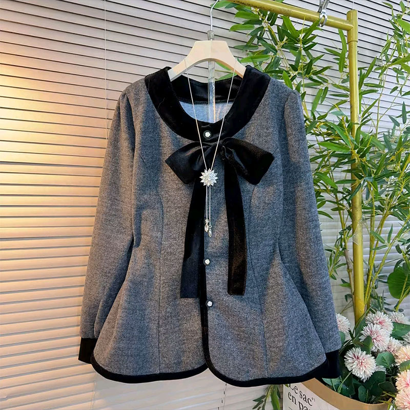 打底衫百搭显瘦蝴蝶结上衣