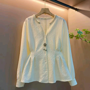 2026新款 春季 时尚 韩版 上衣 胖妹妹大码 时髦设计感显瘦百搭衬衫 女装