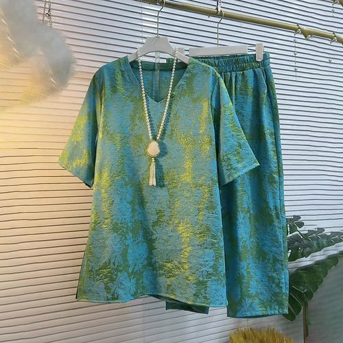 简约风新中式夏季上衣裤子两件套