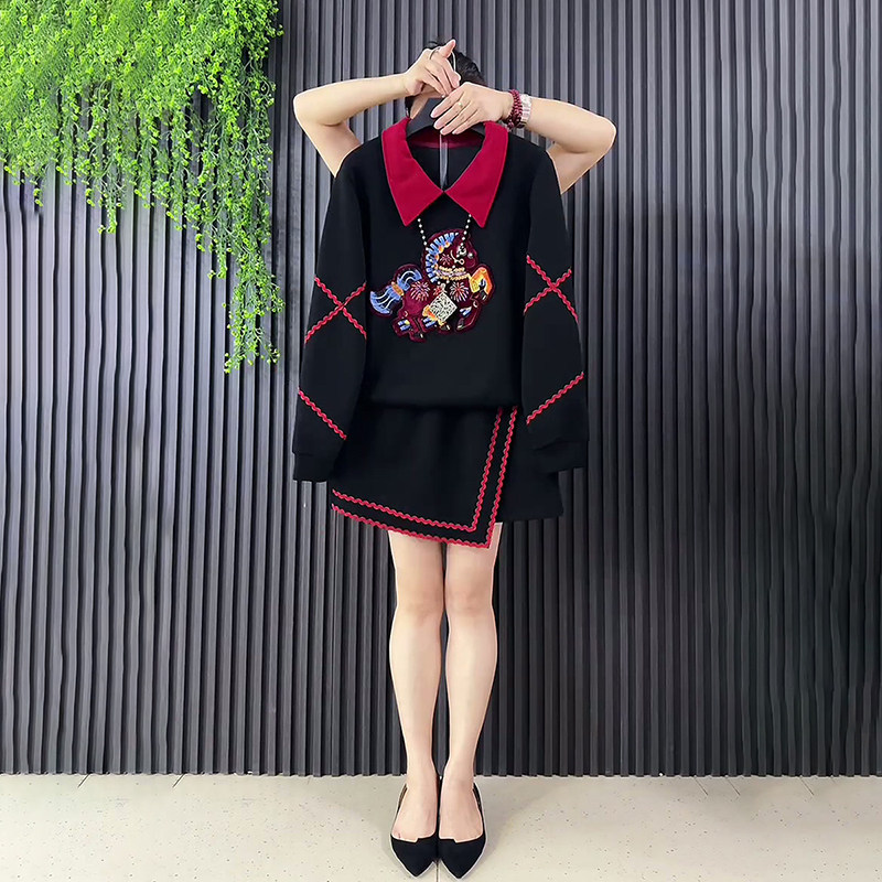 胖妹妹2026春季新款大码女装时尚减龄新年小马贴图卫衣显瘦两件套,女装/女士精品,大码套装,淘宝优惠券,粉丝福利购,淘宝优惠卷