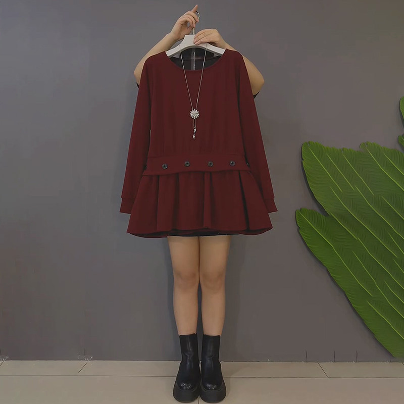 时尚洋气排扣简约显瘦大衫卫衣