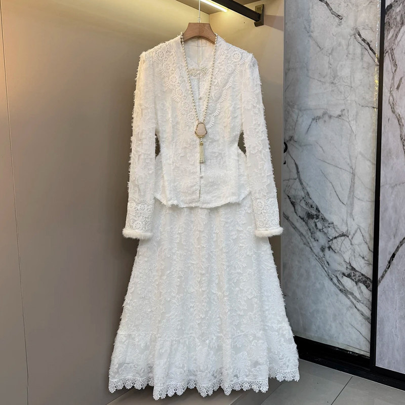 国风大码女装半身裙盘扣上衣套装