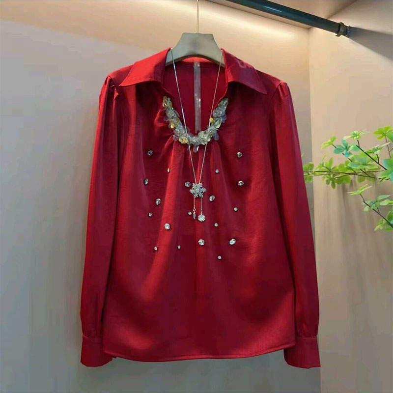 时尚轻奢重工镶钻洋气上衣