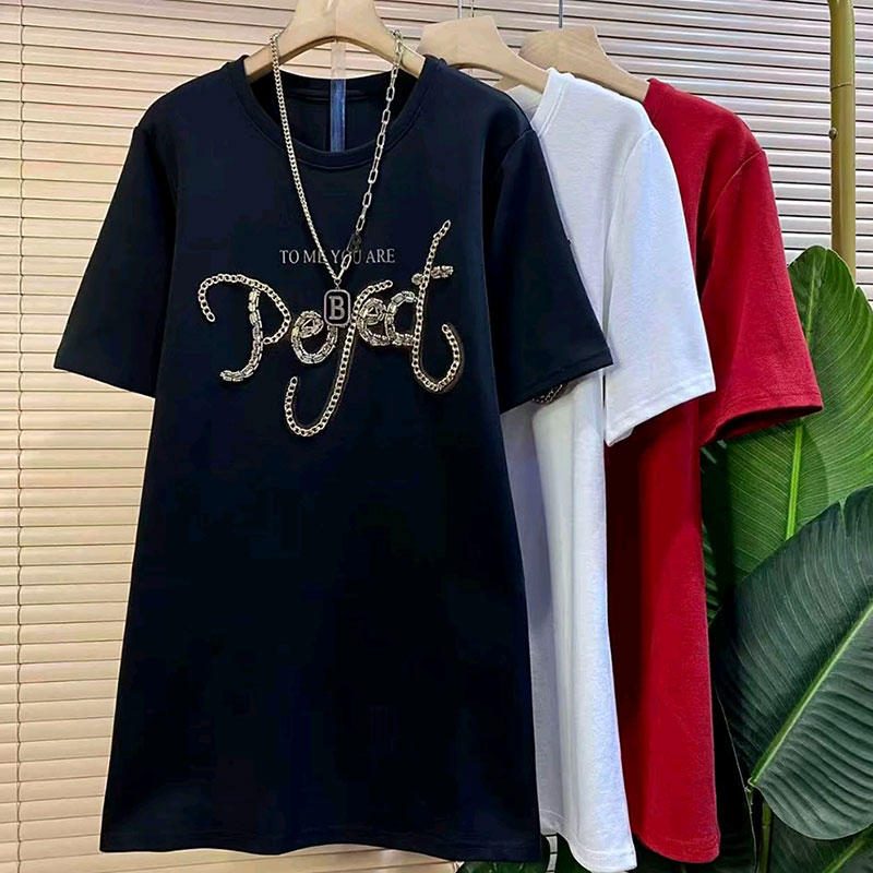 新款个性字母设计短袖上衣