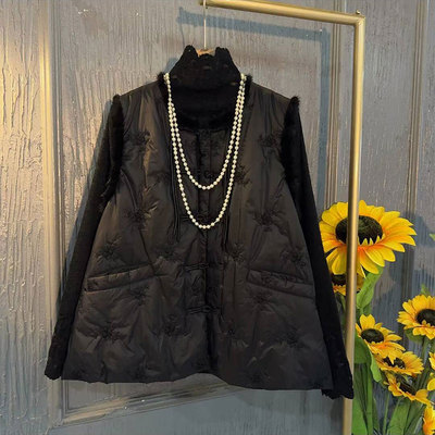 大码女装貂毛薄棉马甲冬款上衣