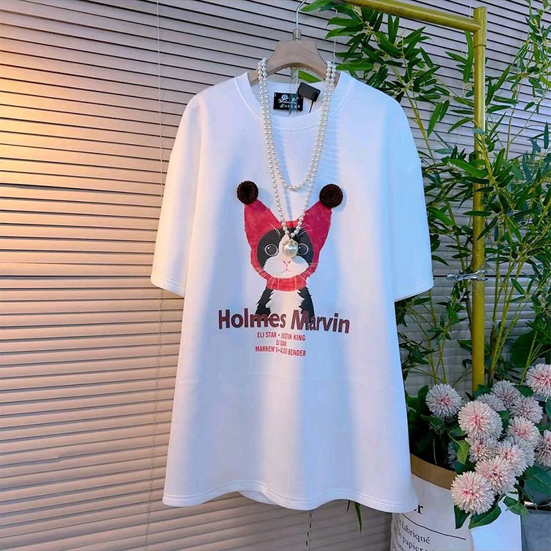 卡通猫咪减龄百搭短袖T恤