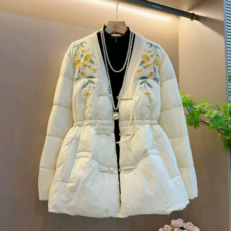 国风收腰盘扣显瘦气质棉外套打底