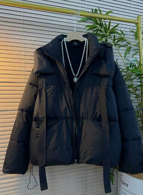 爆款韩系熊耳朵连帽加厚棉服外套