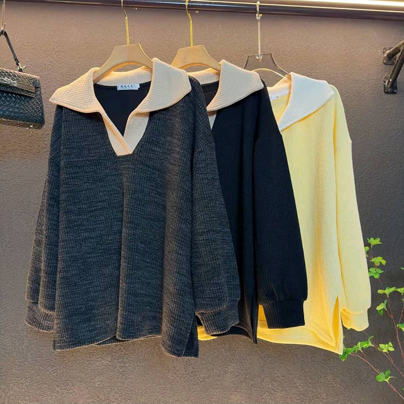 秋季爆款复古慵懒风宽松软糯毛衫