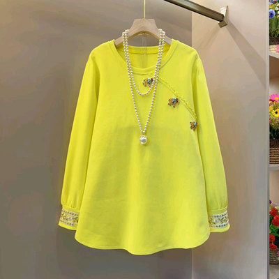 糖果色复古国潮袖口拼接洋气大衫