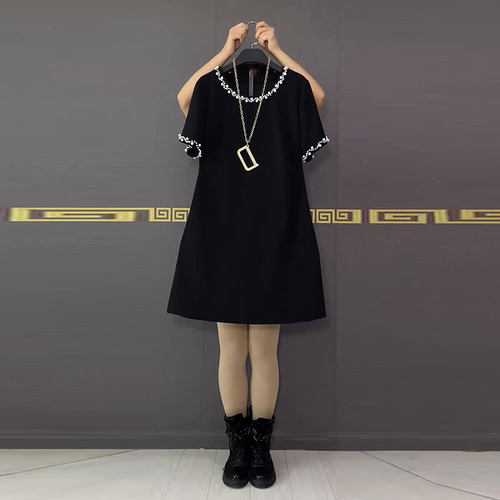码女装薄款镶钻珠全休连衣裙潮