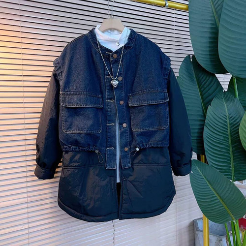 大码女装马甲棉服外套