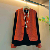 新款 复古国风盘扣马甲丝绒上衣两件套女 新中式 胖mm高级感大码 女装