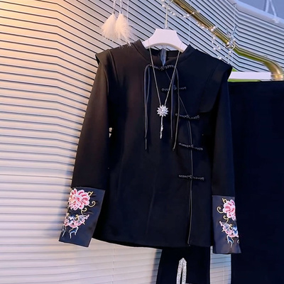 套装重工新中式国风上衣裤子