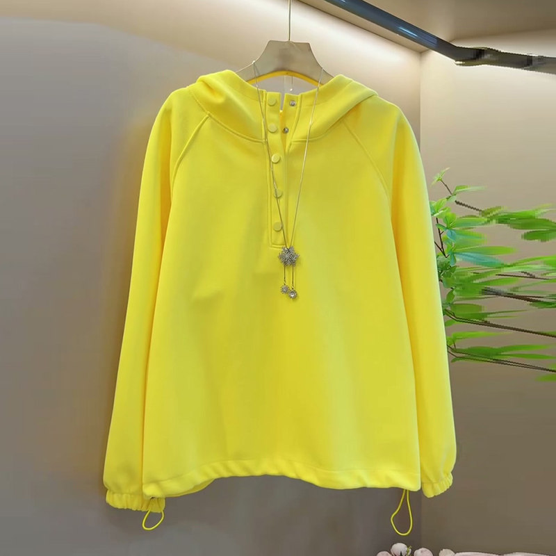 元气轻活风糖果色连帽卫衣减龄大码女装纽扣百搭上衣2026新款帽衫,女装/女士精品,大码内搭,淘宝优惠券,粉丝福利购,淘宝优惠卷