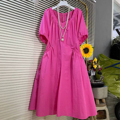 纯色简约插兜度假风显瘦连衣裙