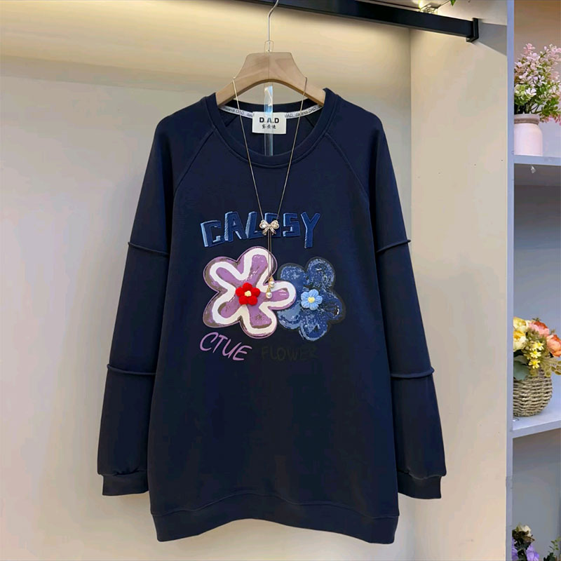 卫衣立体花字母设计爆款上衣