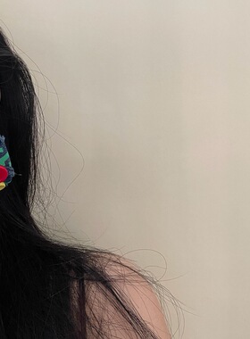 小众彩色扣子牛仔耳环ins风气质设计感耳饰甜酷925银针个性高级女