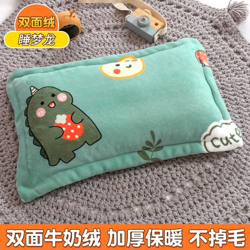 儿童加绒幼儿园枕头套单只装