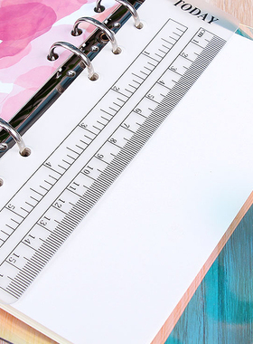 防丢尺子A4A5A6B5记事本活页书签尺适配活页笔记本磨砂透明today