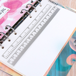 防丢尺子A4A5A6B5记事本活页书签尺适配活页笔记本磨砂透明today