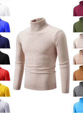 TuokoMen s turtleneck oversized knit bottom高领毛衣大尺码