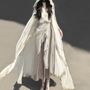 倚梦阁原创设计审判天使汉服女中国风汉元素外衣连衣裙套装7235