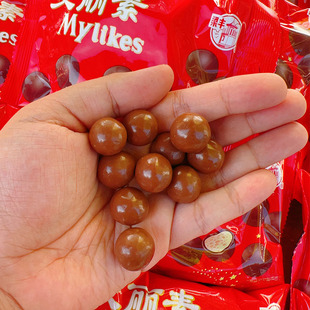 梁丰麦丽素巧克力休闲食品夹心巧克力80g怀旧零食小吃办公室零食