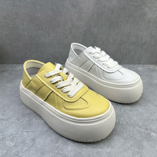 清仓断码处理真皮女鞋2025秋季新款厚底青年潮流爆款韩版学生板鞋