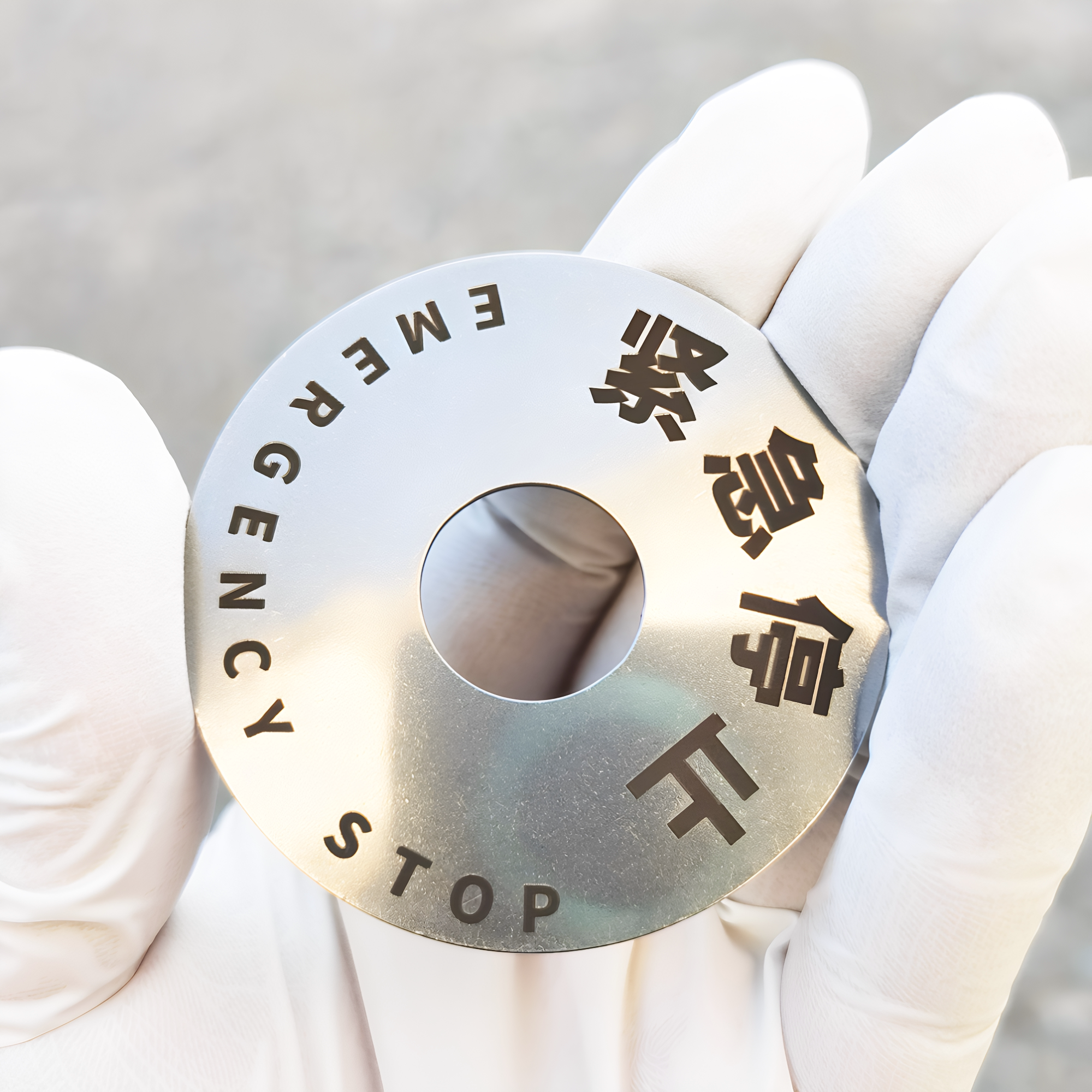 定制不锈钢按钮牌 电气控制箱按键标示牌开关标签指示牌圆形铭牌