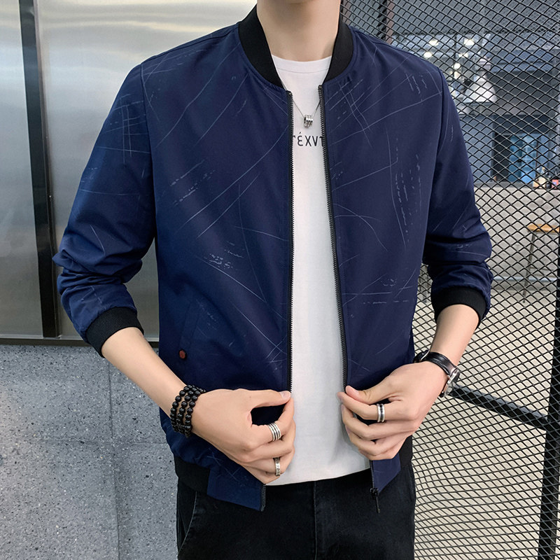 日系2023春秋新款棒球服休闲夹克外贸外套宽松跨境印花欧美飞行夹图片