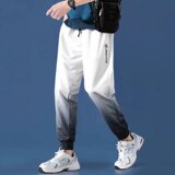 裤子男士夏季薄款2024新款潮宽松束脚韩版潮流运动九分休闲长卫裤，男装休闲裤，星座1712-2