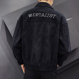 秋季新款男士外套灯芯绒夹克潮流韩版短款西装领翻领夹克M-5XL，男装夹克，星座1712-2