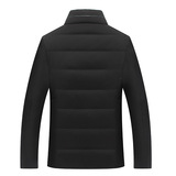 爸爸装冬季外套中年男士加绒加厚棉服时尚立领羽绒棉衣保暖棉袄，男装棉衣，星座1712-2