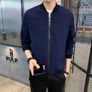 日系外套男2021新款潮流帅气修身棒球服秋季男装夹克秋装8001图片