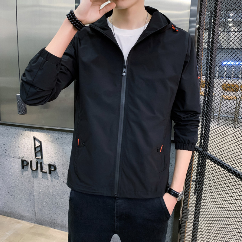 日系春秋运动男士外套2024新款连帽青少年休闲夹克班服,男装夹克,星座1712-2