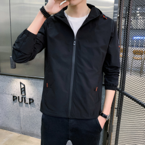 日系春秋运动男士外套2024新款连帽青少年休闲夹克班服图片